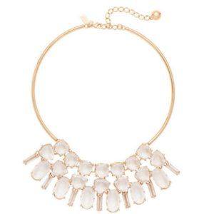 Kate Spade Vegas Jewels Statement Collar Gold Gem Crystal Diamond-like Necklace